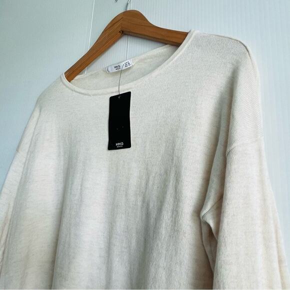 🆕 MNG basics by Mango cream bell sleeve sweater size extra small NWT - Picture 3 of 6